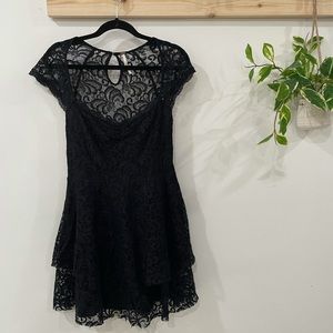 Free People Black Lace Dress Size 4